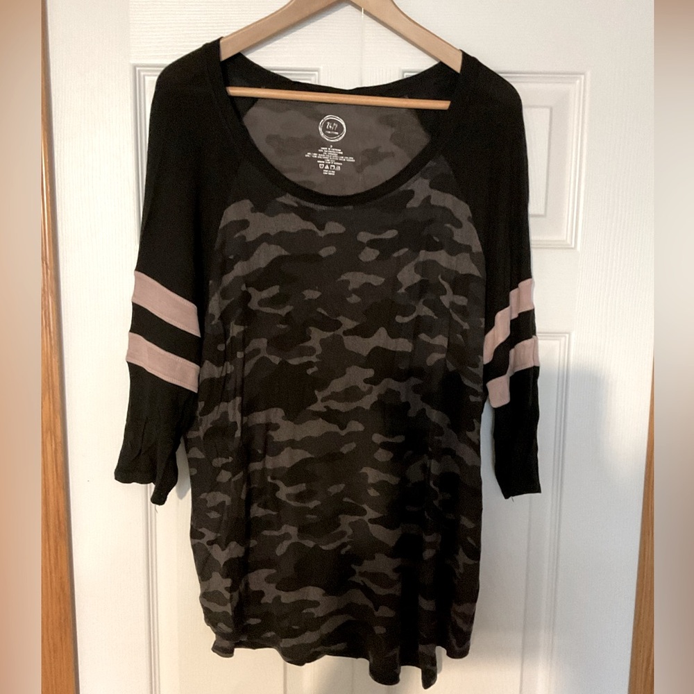 Maurices Camo Top Plus Size 0